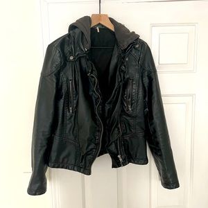 Free People Vegan Leather MOTO Jacket